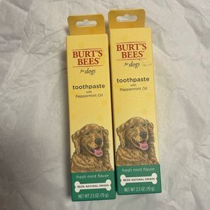 NWT! NIB! Burt Bees Fresh Mint Dog Toothpaste Bundle of 2